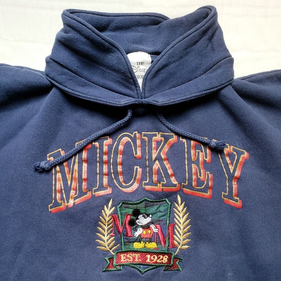 Vintage Disney Store 'Mickey' Blue Crewneck Large - Picture 2 of 7
